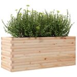 Jardinière 110x40x45,5 cm bois de pin massif – Image 2