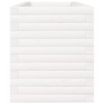 Jardinière blanc 110x40x45,5 cm bois de pin massif – Image 4
