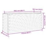 Jardinière 110x40x45,5 cm bois de pin imprégné – Image 8
