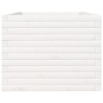 Jardinière blanc 90x60x45,5 cm bois de pin massif – Image 4