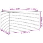 Jardinière 90x60x45,5 cm bois de pin imprégné – Image 8