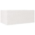 Jardinière blanc 110x60x45,5 cm bois de pin massif – Image 5