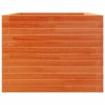 Jardinière cire marron 110x60x45,5 cm bois de pin massif – Image 4