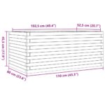 Jardinière 110x60x45,5 cm bois massif de douglas – Image 8