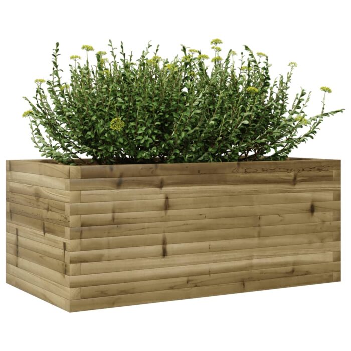 Jardinière 110x60x45,5 cm bois de pin imprégné – Image 2