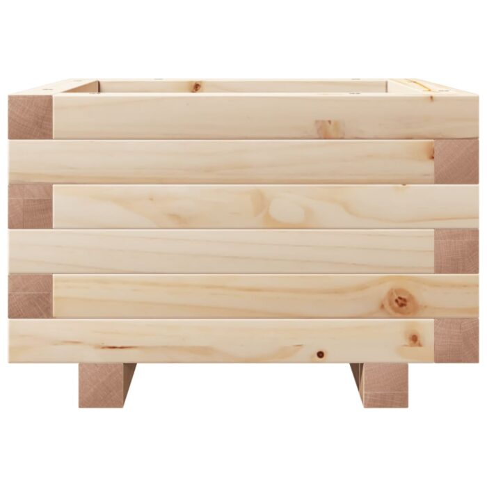 Jardinière 40x40x26,5 cm bois de pin massif – Image 3