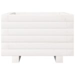 Jardinière blanc 40x40x26,5 cm bois de pin massif – Image 3