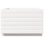 Jardinière blanc 40x40x26,5 cm bois de pin massif – Image 4