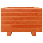 Jardinière cire marron 40x40x26,5 cm bois de pin massif – Image 3