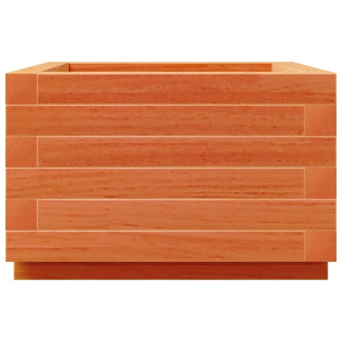 Jardinière cire marron 40x40x26,5 cm bois de pin massif – Image 4