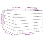 Jardinière 40x40x26,5 cm bois de pin imprégné – Image 8