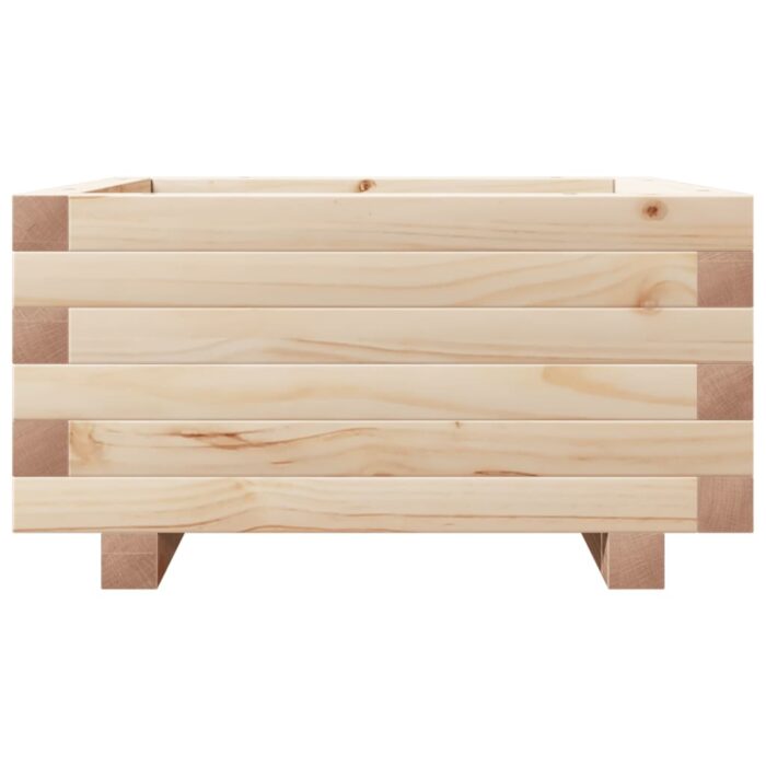 Jardinière 50x50x26,5 cm bois de pin massif – Image 3