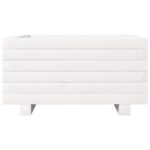 Jardinière blanc 50x50x26,5 cm bois de pin massif – Image 3