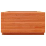 Jardinière cire marron 50x50x26,5 cm bois de pin massif – Image 4