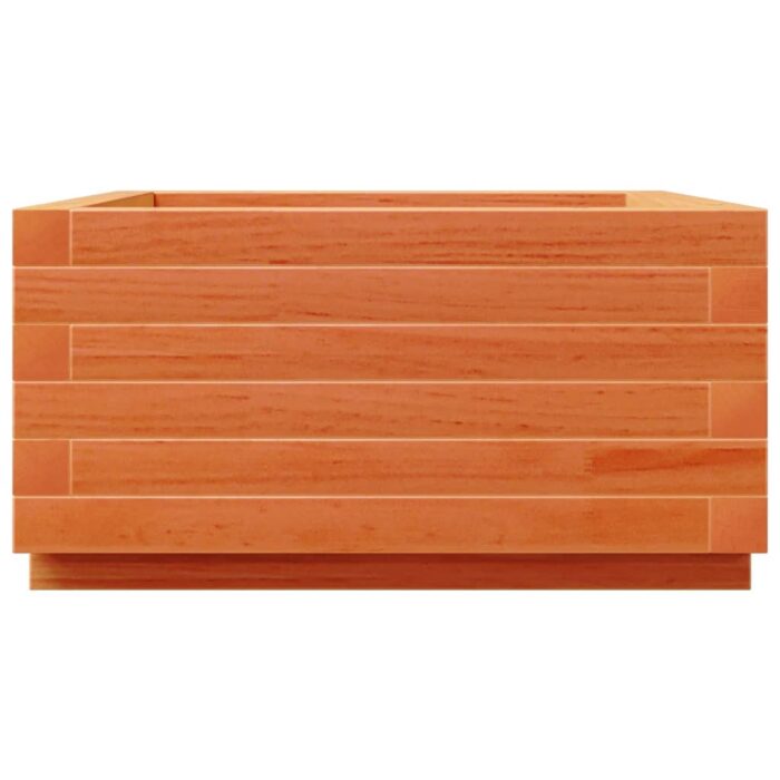 Jardinière cire marron 50x50x26,5 cm bois de pin massif – Image 4
