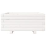 Jardinière blanc 60x60x26,5 cm bois de pin massif – Image 3