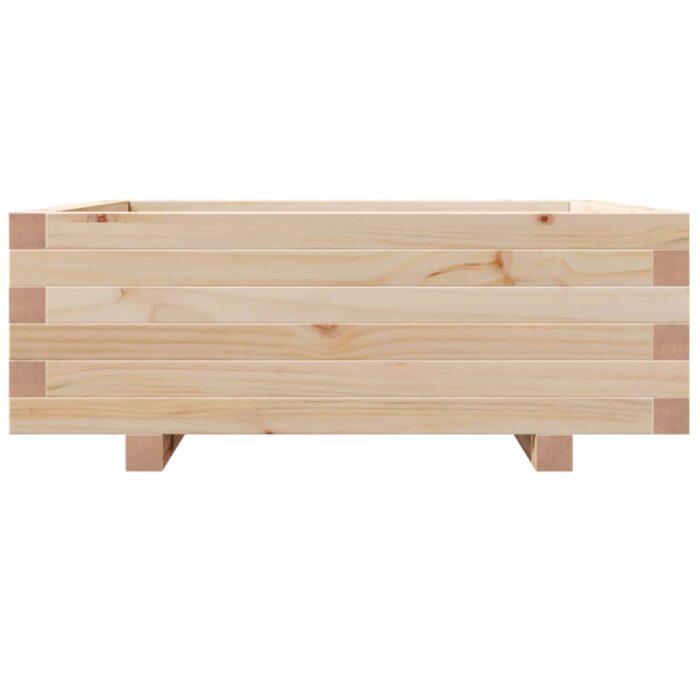 Jardinière 70x70x26,5 cm bois de pin massif – Image 3