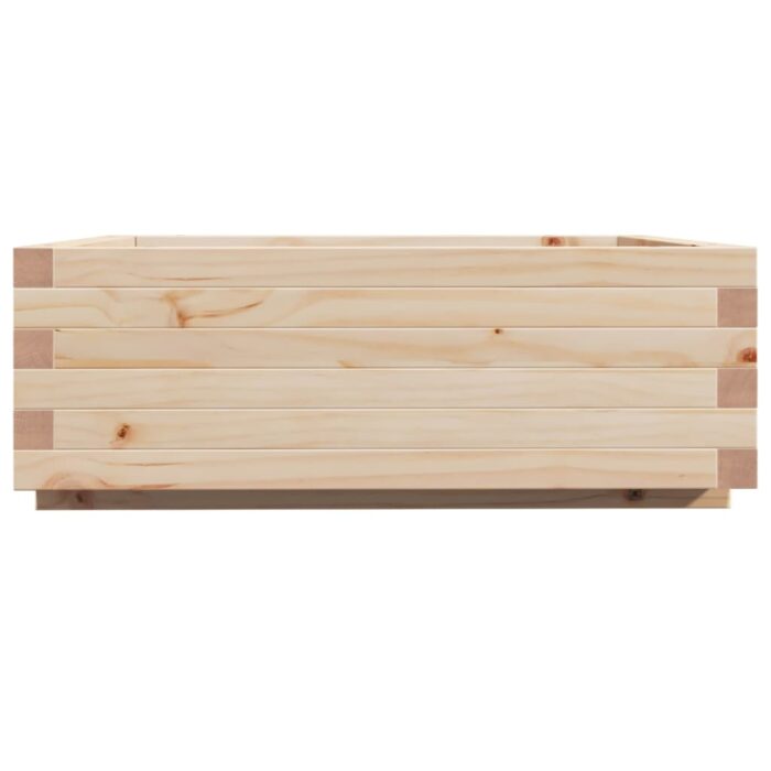 Jardinière 70x70x26,5 cm bois de pin massif – Image 4