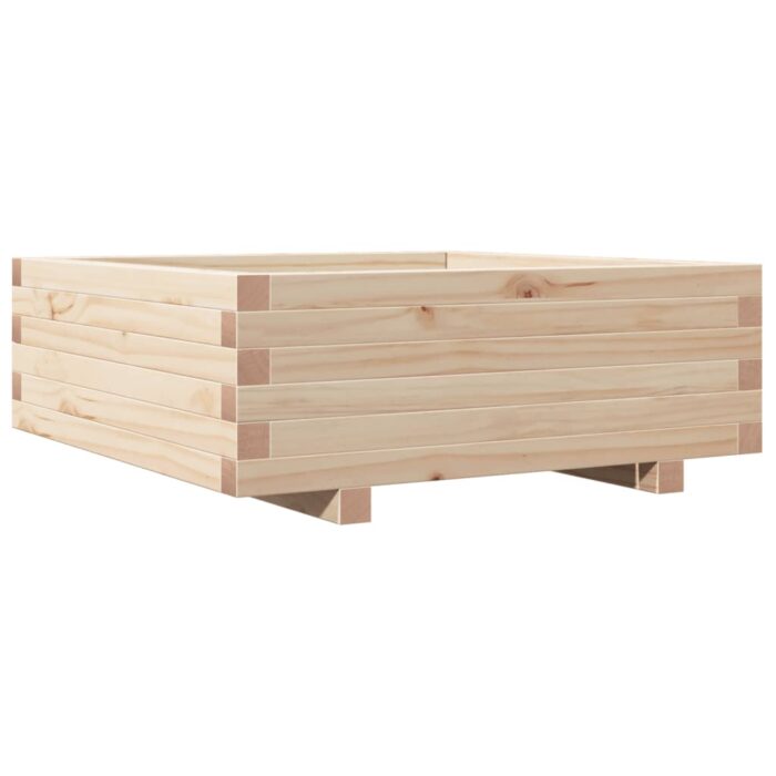 Jardinière 70x70x26,5 cm bois de pin massif – Image 5