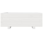 Jardinière blanc 70x70x26,5 cm bois de pin massif – Image 3