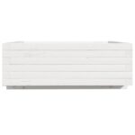 Jardinière blanc 70x70x26,5 cm bois de pin massif – Image 4