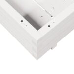Jardinière blanc 70x70x26,5 cm bois de pin massif – Image 6
