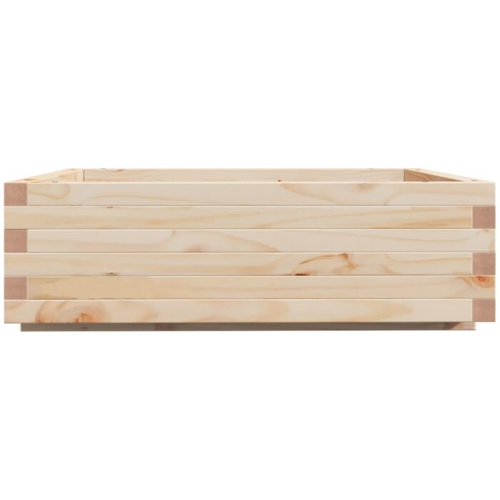 Jardinière 80x80x26,5 cm bois de pin massif – Image 4