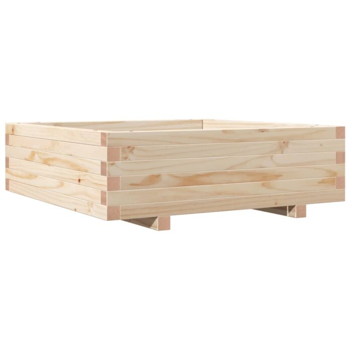 Jardinière 80x80x26,5 cm bois de pin massif – Image 5