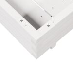 Jardinière blanc 80x80x26,5 cm bois de pin massif – Image 6