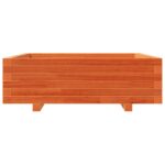 Jardinière cire marron 80x80x26,5 cm bois de pin massif – Image 3