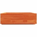 Jardinière cire marron 80x80x26,5 cm bois de pin massif – Image 4