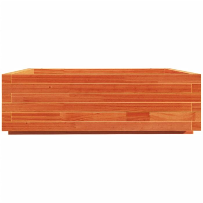 Jardinière cire marron 80x80x26,5 cm bois de pin massif – Image 4