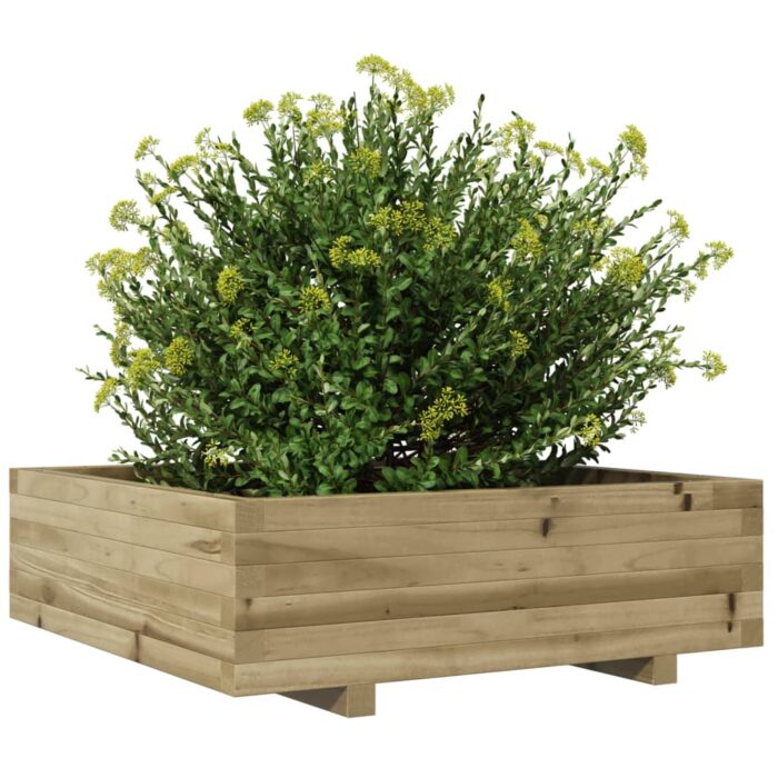 Jardinière 80x80x26,5 cm bois de pin imprégné – Image 2