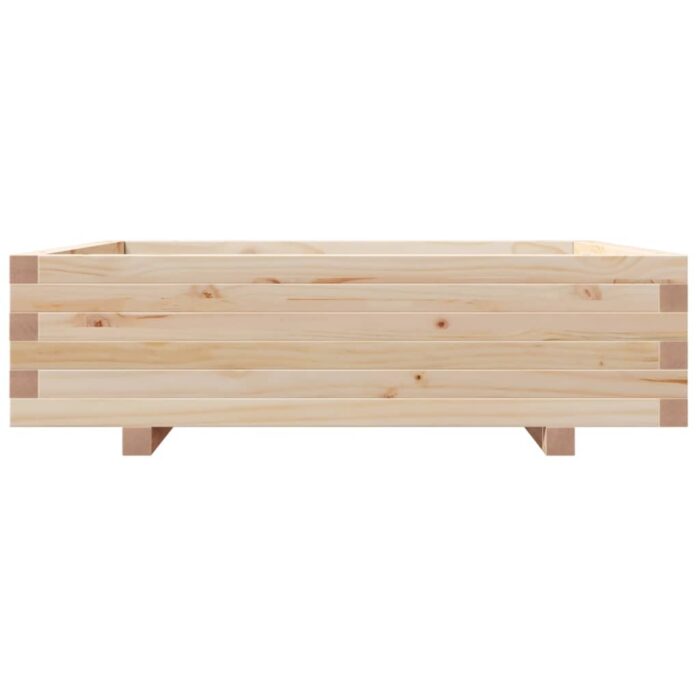 Jardinière 90x90x26,5 cm bois de pin massif – Image 3
