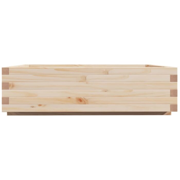 Jardinière 90x90x26,5 cm bois de pin massif – Image 4