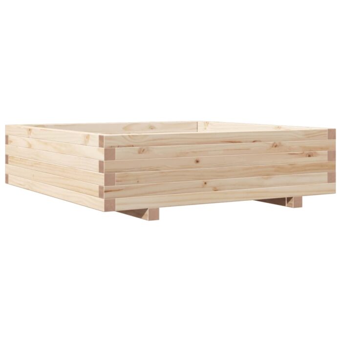 Jardinière 90x90x26,5 cm bois de pin massif – Image 5