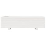 Jardinière blanc 90x90x26,5 cm bois de pin massif – Image 3