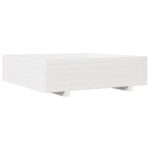 Jardinière blanc 90x90x26,5 cm bois de pin massif – Image 5