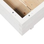 Jardinière blanc 90x90x26,5 cm bois de pin massif – Image 6