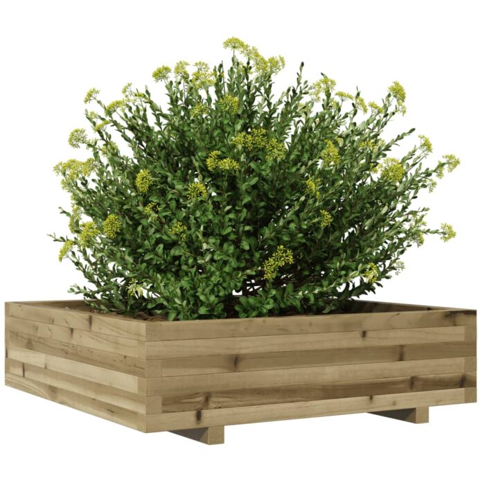Jardinière 90x90x26,5 cm bois de pin imprégné – Image 2