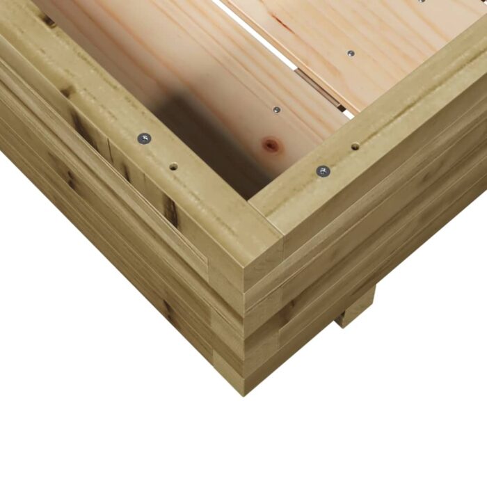 Jardinière 90x90x26,5 cm bois de pin imprégné – Image 6