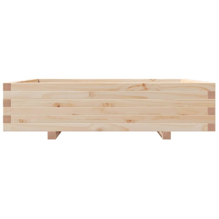 Jardinière 100x100x26,5 cm bois de pin massif – Image 3
