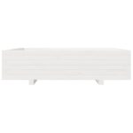 Jardinière blanc 100x100x26,5 cm bois de pin massif – Image 3