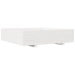 Jardinière blanc 100x100x26,5 cm bois de pin massif – Image 5