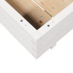 Jardinière blanc 100x100x26,5 cm bois de pin massif – Image 6