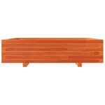 Jardinière cire marron 100x100x26,5 cm bois de pin massif – Image 3
