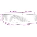 Jardinière 100x100x26,5 cm bois massif de douglas – Image 8