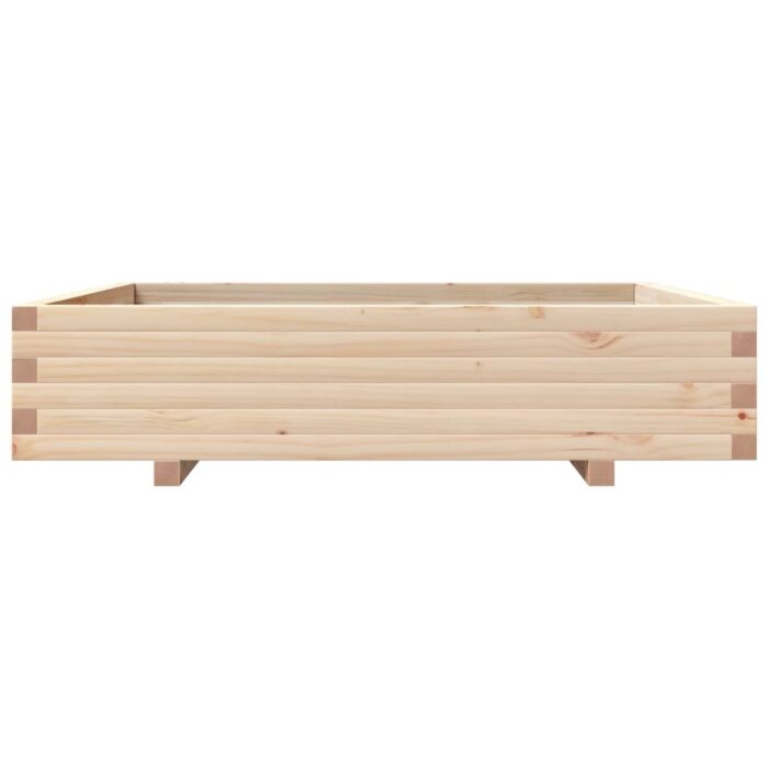 Jardinière 110x110x26,5 cm bois de pin massif – Image 3