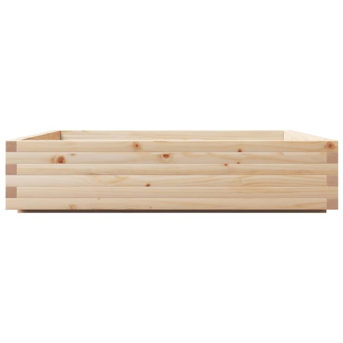 Jardinière 110x110x26,5 cm bois de pin massif – Image 4