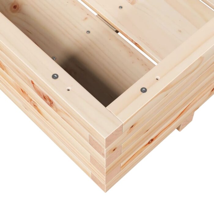Jardinière 110x110x26,5 cm bois de pin massif – Image 6